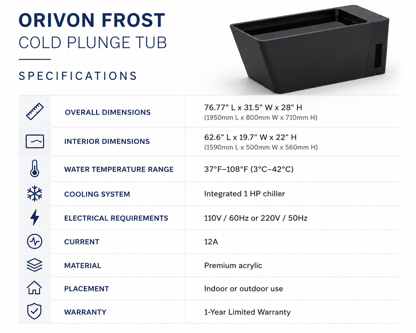 Orivon Frost Cold Plunge